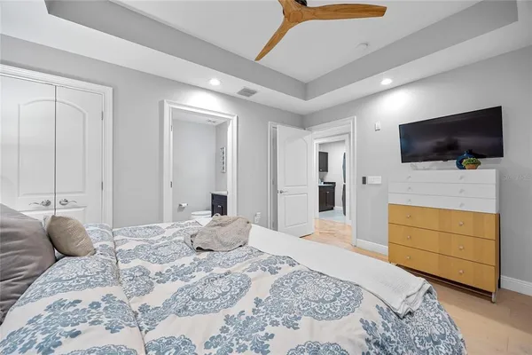 a view of a city and ocean view