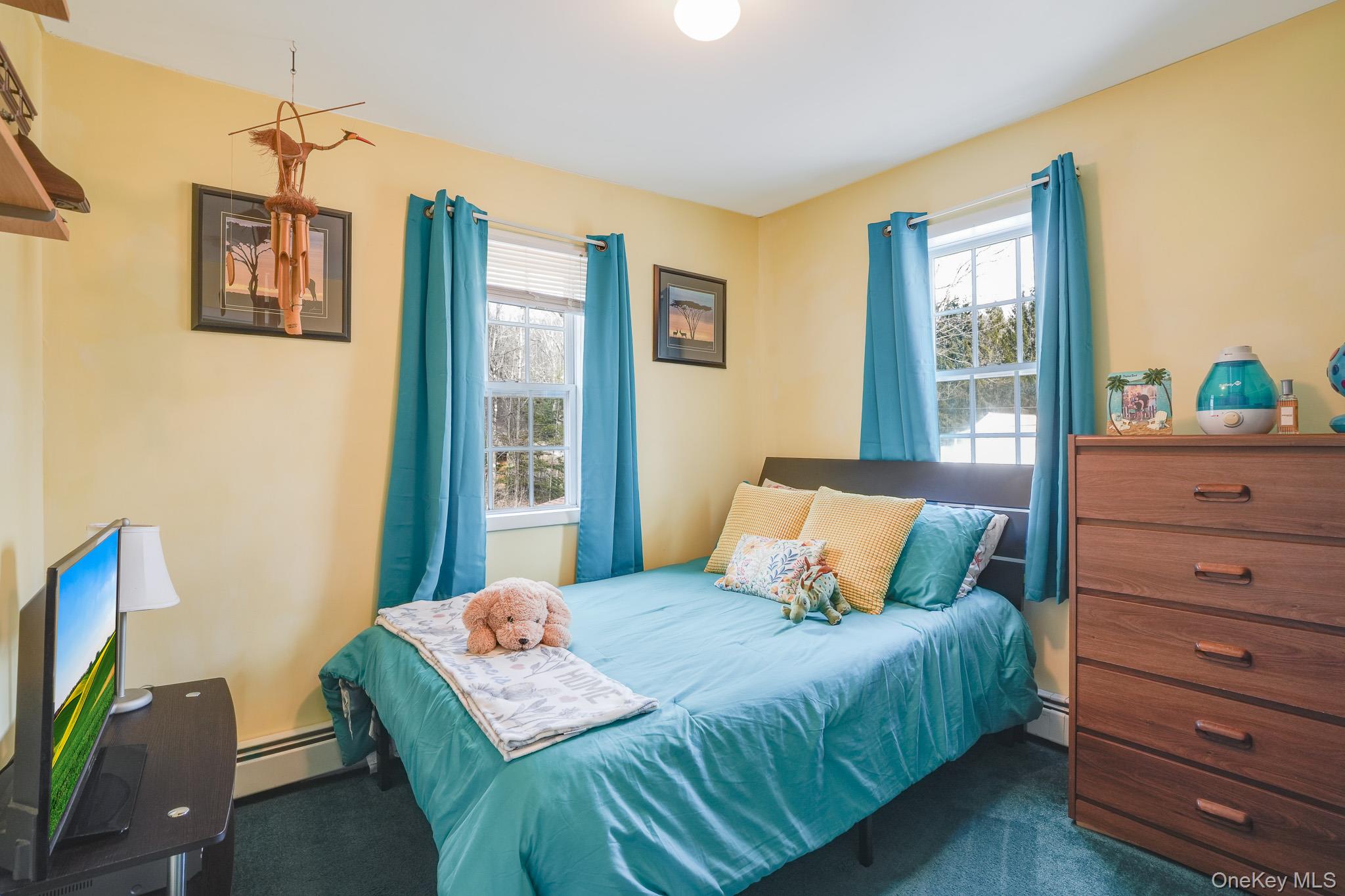 11 Gale Road Mongaup Valley, NY 12762 - Photo 24 of 39 a bedroom with a bed window and a flat screen tv