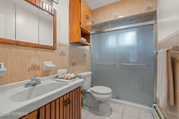 a bedroom with a bed and a closet