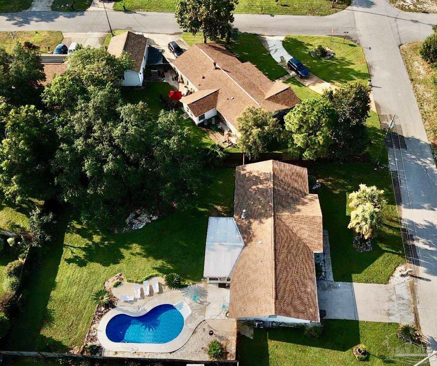 1406 Rancho Villa Drive Gulf Breeze, FL 32563 - Photo 19 of 19 an aerial view of a house with outdoor space