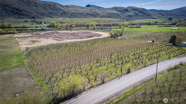 a view of an outdoor space with mountain view