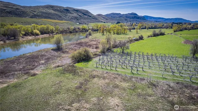 a view of a lake with a mountain