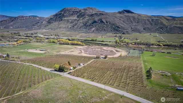 a view of a city and mountains