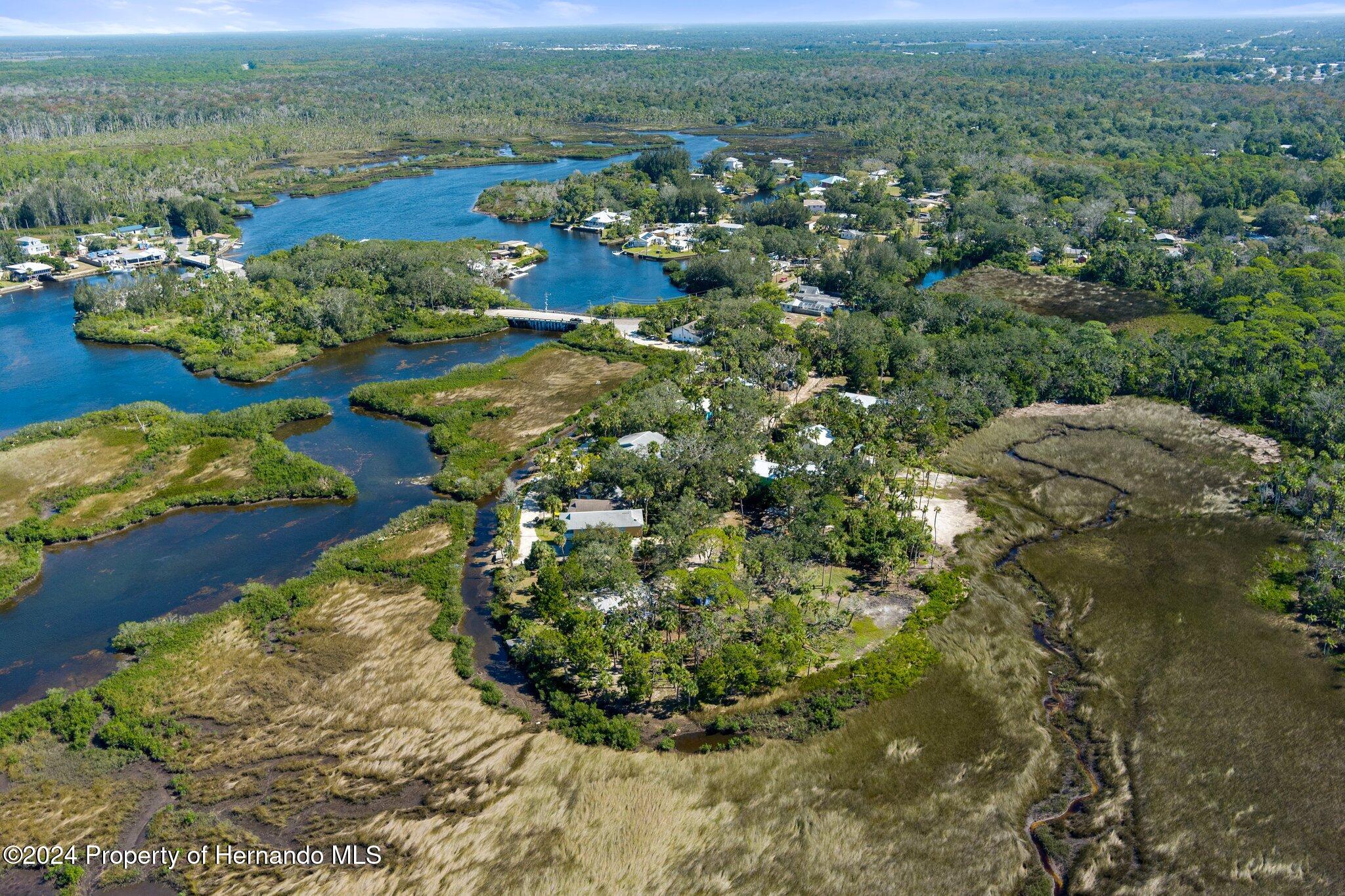 8122 Camp Lane Aripeka, FL 34679 - Photo 13 of 40 an aerial view of a houses with a yard