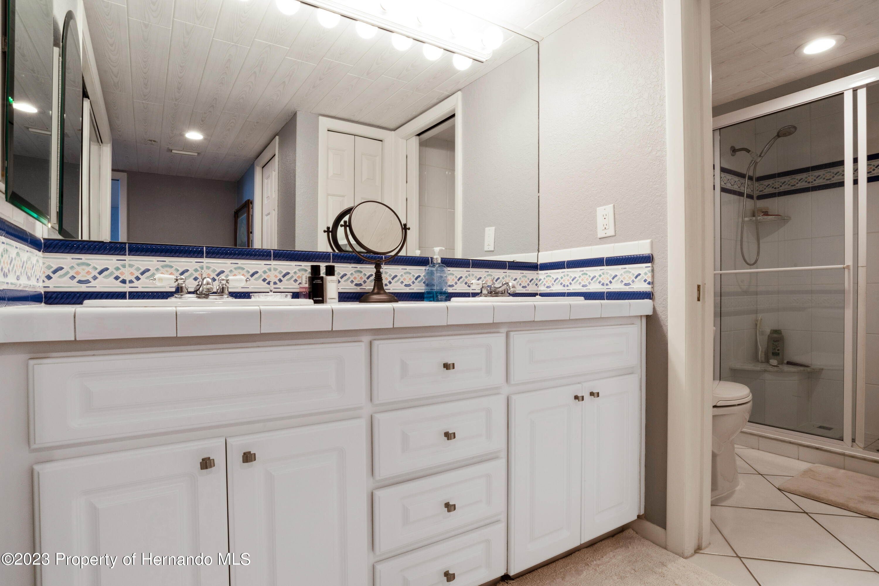 6035 Sea Ranch Drive Hudson, FL 34667 - Photo 15 of 32 a bathroom with a sink a toilet and a mirror