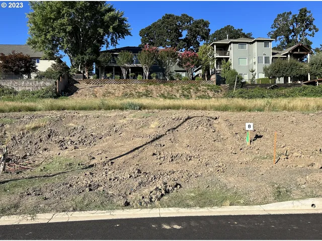 a view of a yard with a house