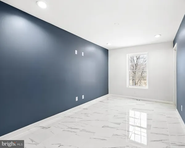 a view of a road with a yard