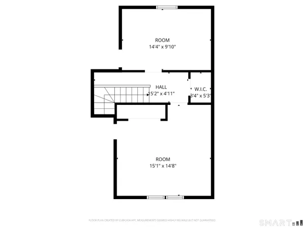 a picture of a bench in a white building