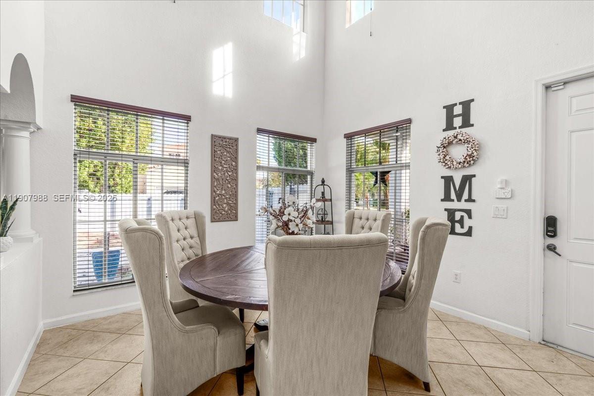 14027 Southwest 274th Terrace Homestead, FL 33032 - Photo 17 of 65 a view of a dining room with furniture and window