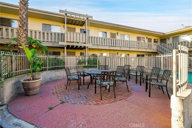 a view of a terrace with skyline