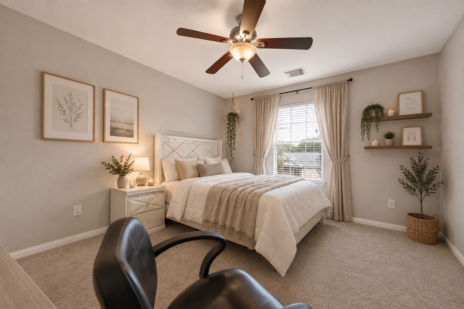 3418 Lockgate Drive Spring, TX 77388 - Photo 36 of 47 This generously sized secondary bedroom offers a large window with natural light, a ceiling fan. This room has been virtually staged.