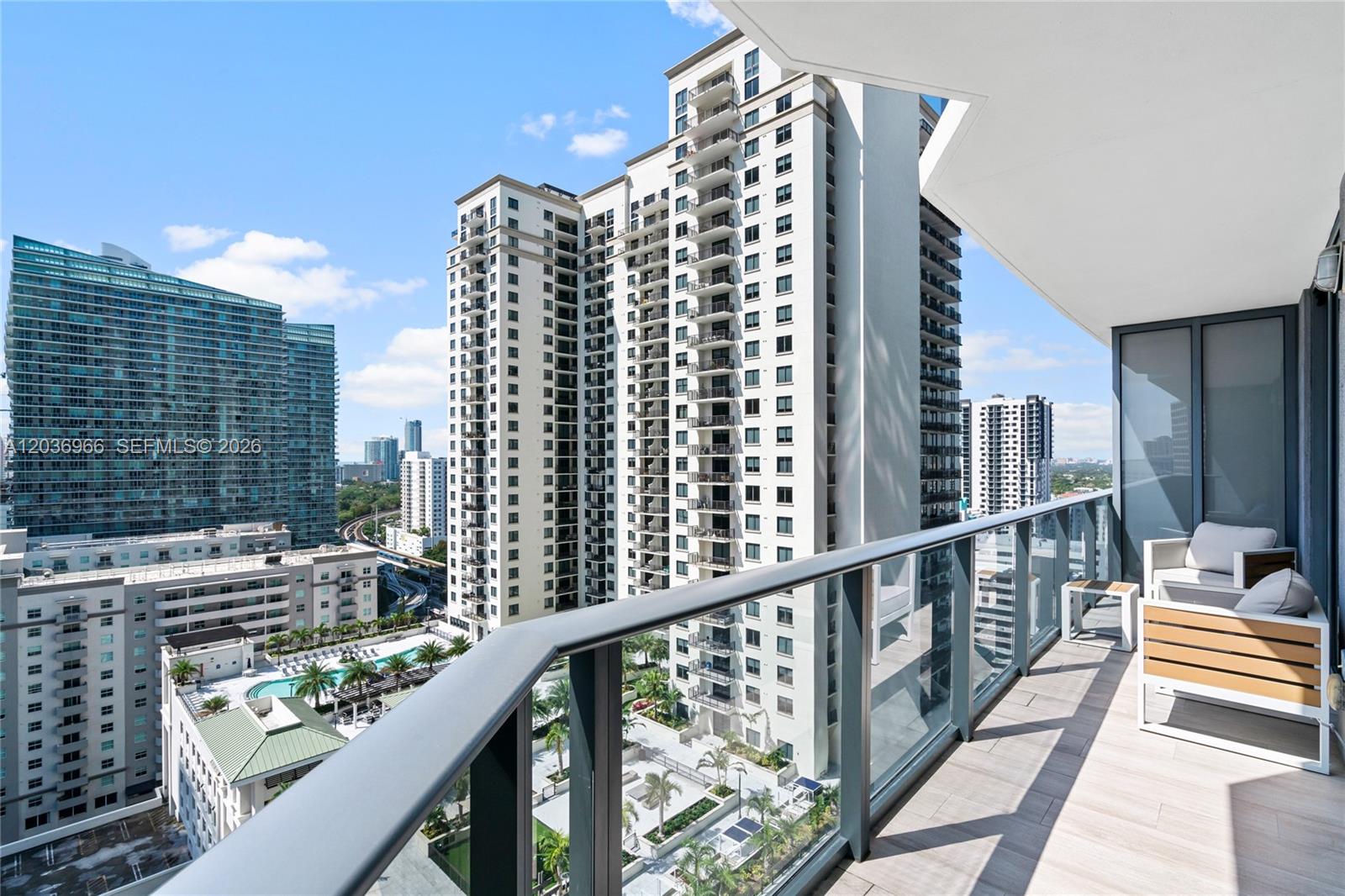 55 Southwest 9th Street, Unit 1904 Miami, FL 33130 - Photo 26 of 66 a view of balcony with city view