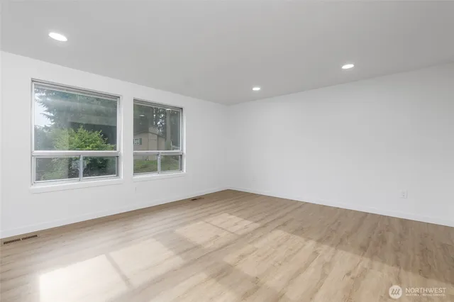 an empty room with a window