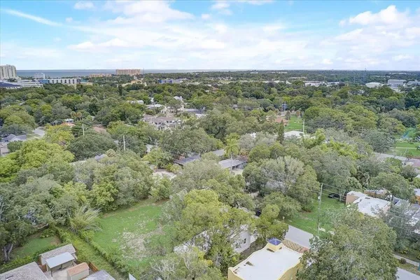 an aerial view of a city with lots of residential buildings