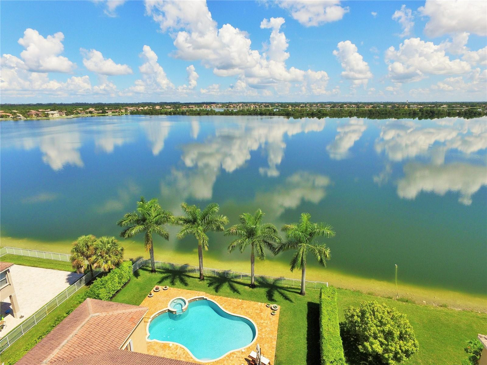 5436 Southwest 191st Terrace Miramar, FL 33029 - Photo 5 of 25 a view of a lake from a yard