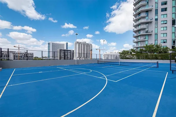 a view of a tennis court