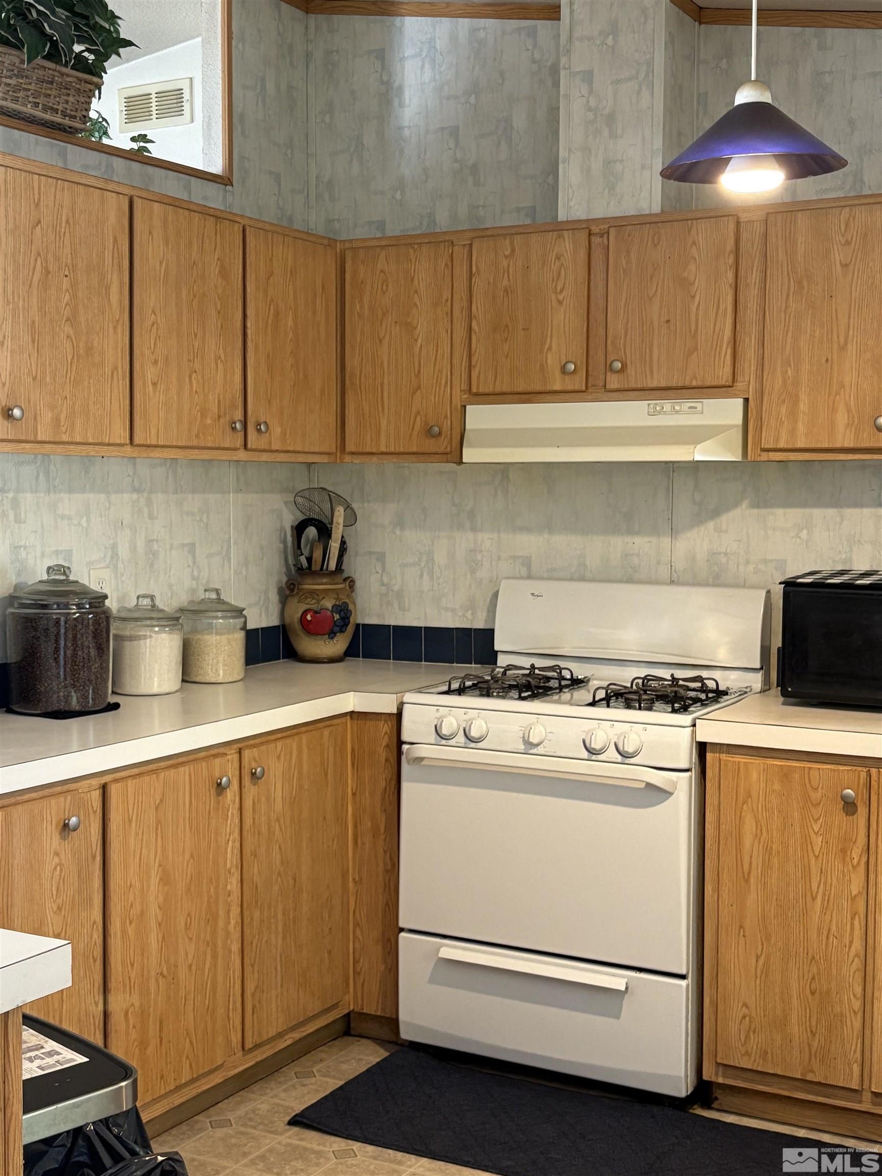3715 Sandpiper Drive Reno, NV 89508 - Photo 4 of 6 a kitchen with granite countertop a stove a sink dishwasher and white cabinets with wooden floor