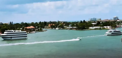 a view of a lake with houses