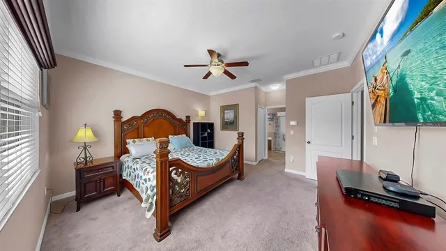 a view of a garage with storage