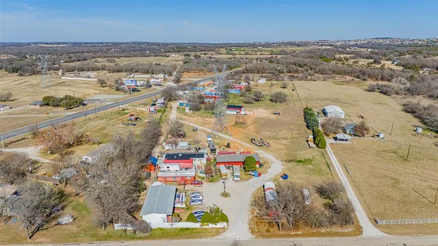 an aerial view of a city