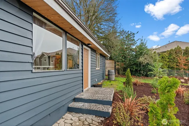 a view of a kitchen from the hallway