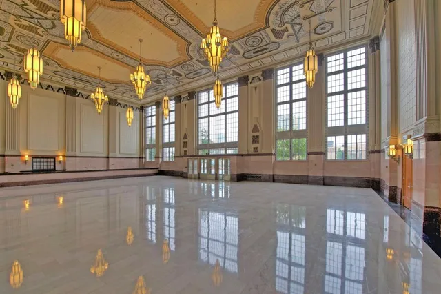 a front view of a building