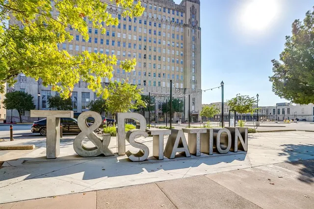 a view of a building with a garden