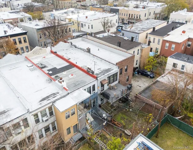 a aerial view of a multi story building