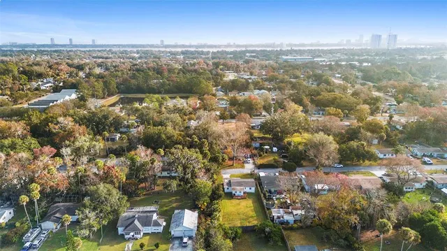 an aerial view of a city