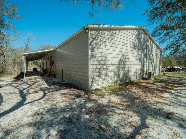 a backyard of a house
