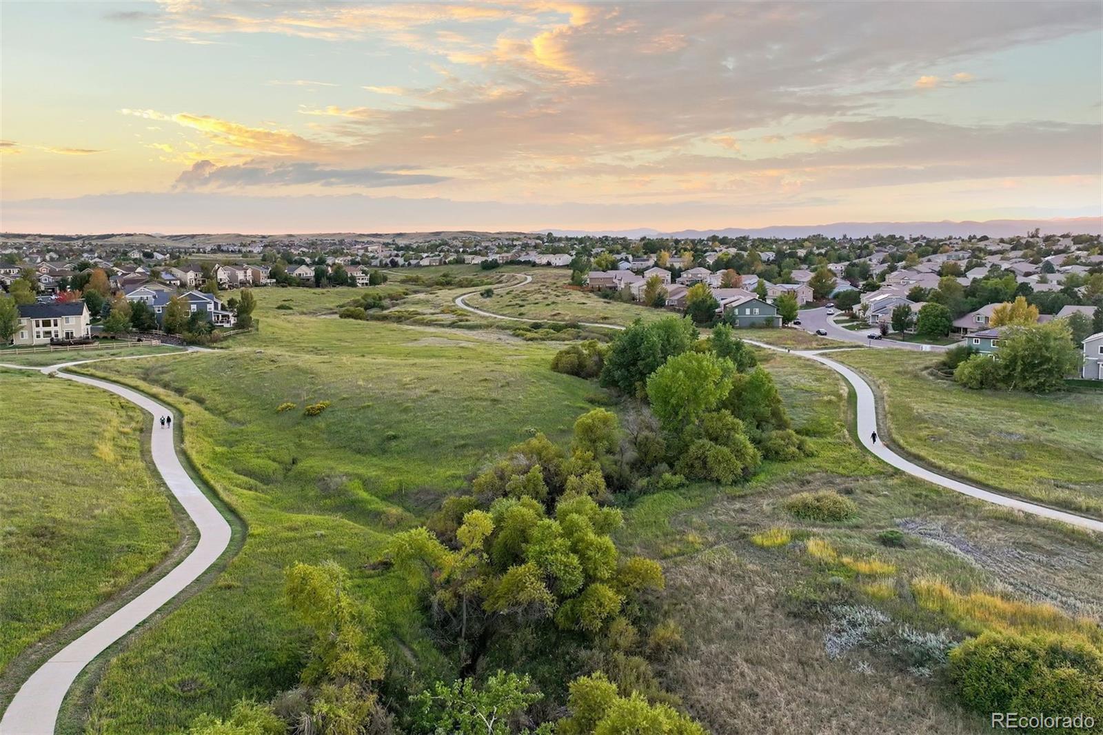 5426 East Knoll Place Highlands Ranch, CO 80130 - Photo 27 of 28 an aerial view of residential houses with outdoor space