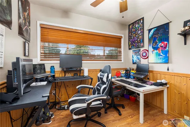 a view of a backyard with a patio