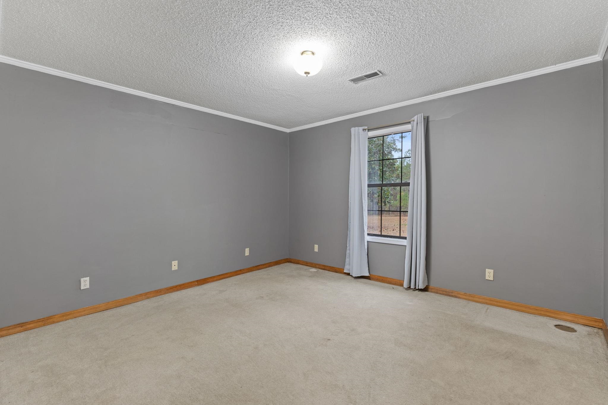 310 County Road 638 Corinth, MS 38834 - Photo 32 of 40 Empty room with light carpet, crown molding, and a textured ceiling