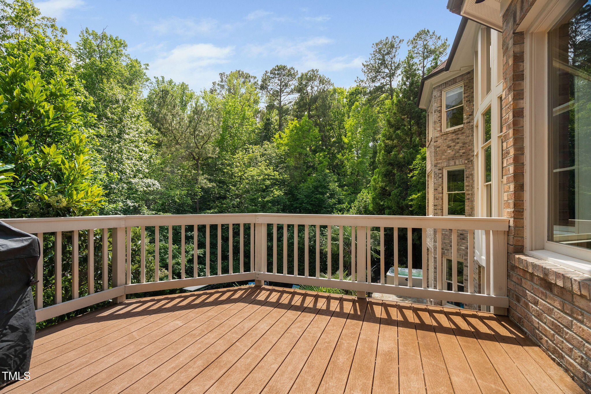 3601 Nightfall Court Raleigh, NC 27607 - Photo 62 of 88 a view of balcony with wooden floor and fence