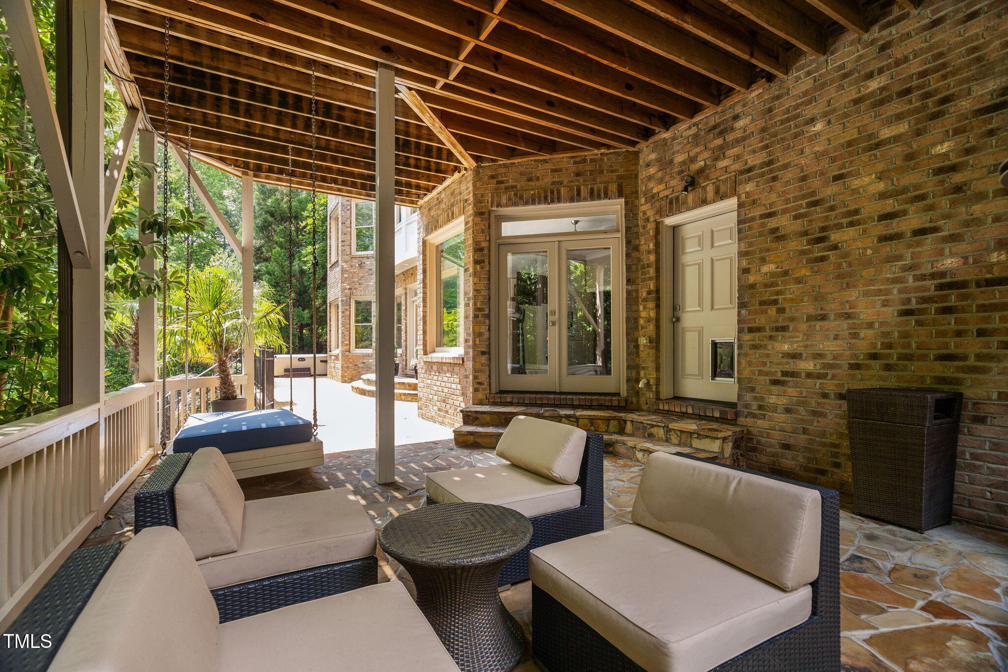 3601 Nightfall Court Raleigh, NC 27607 - Photo 76 of 88 a outdoor living space with patio furniture and a fireplace