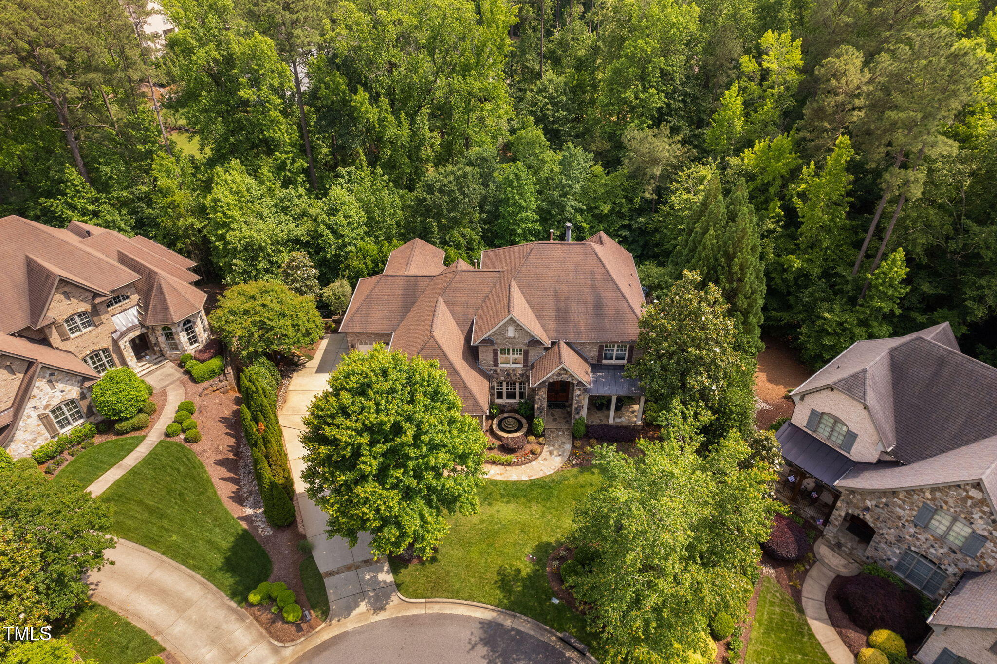 3601 Nightfall Court Raleigh, NC 27607 - Photo 87 of 88 an aerial view of a house with garden space and street view