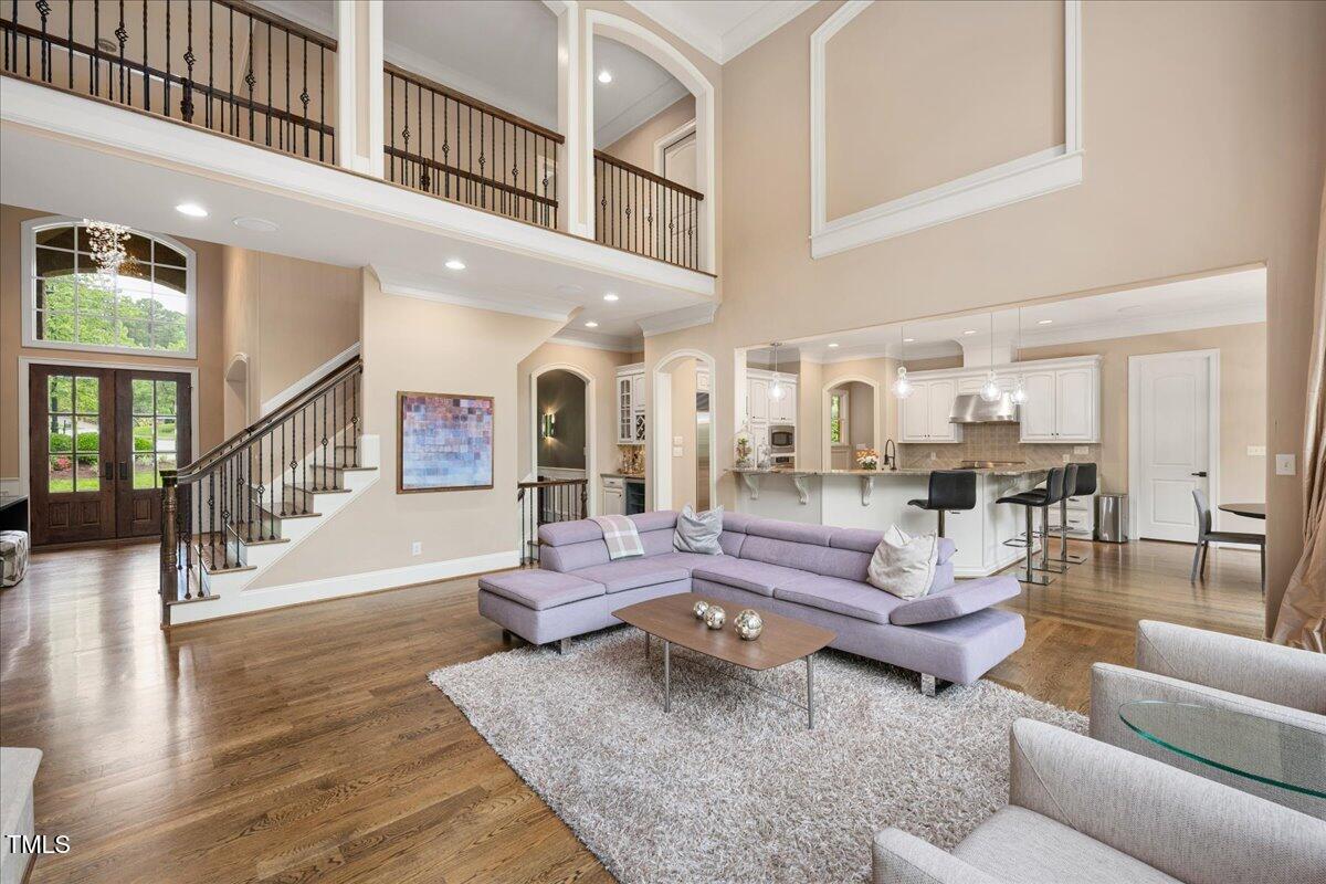 3601 Nightfall Court Raleigh, NC 27607 - Photo 9 of 88 a living room with furniture and wooden floor