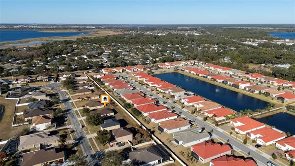 an aerial view of multiple house