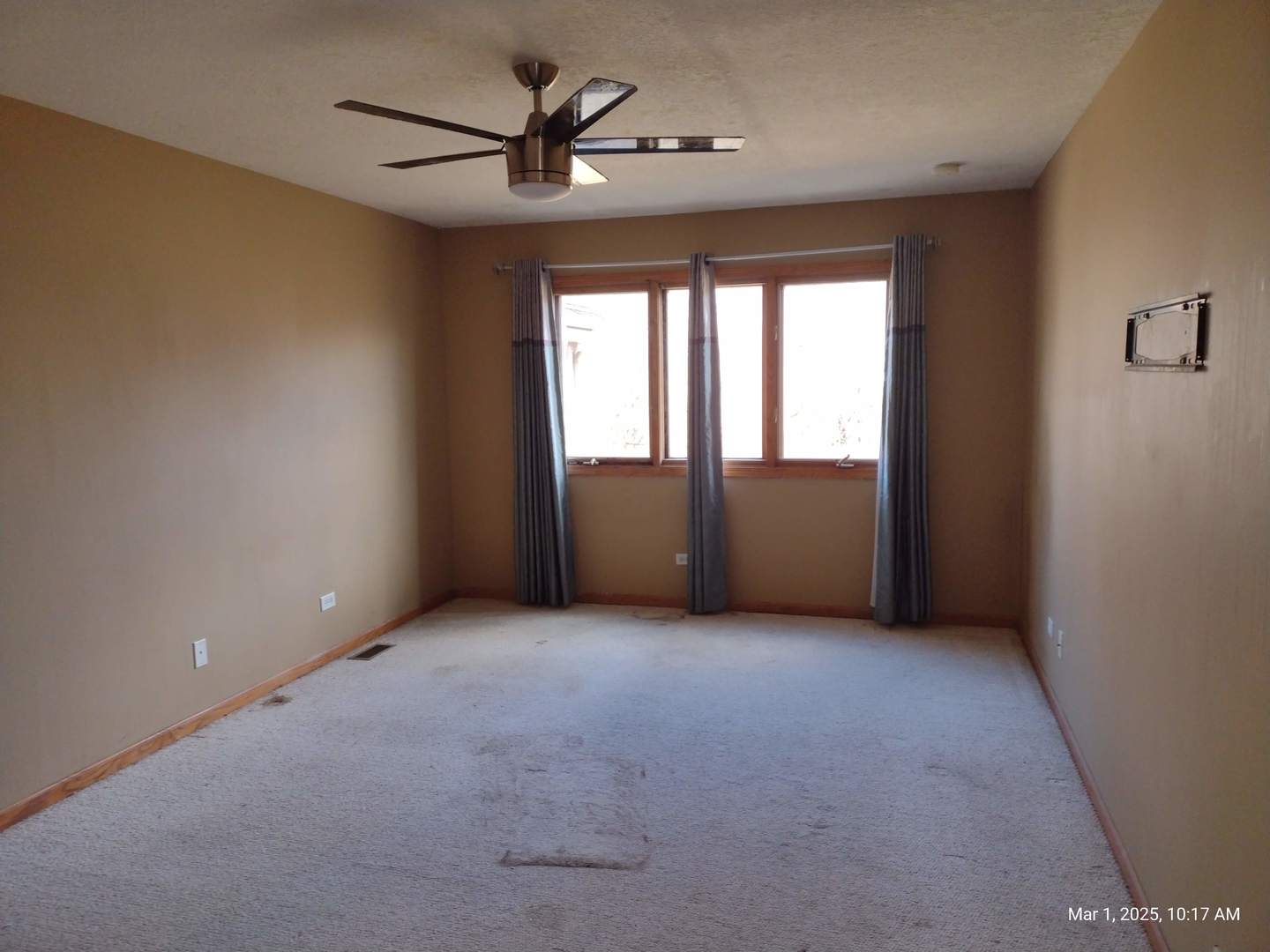 41 Manor Drive Matteson, IL 60443 - Photo 12 of 45 an empty room with chandelier fan and windows