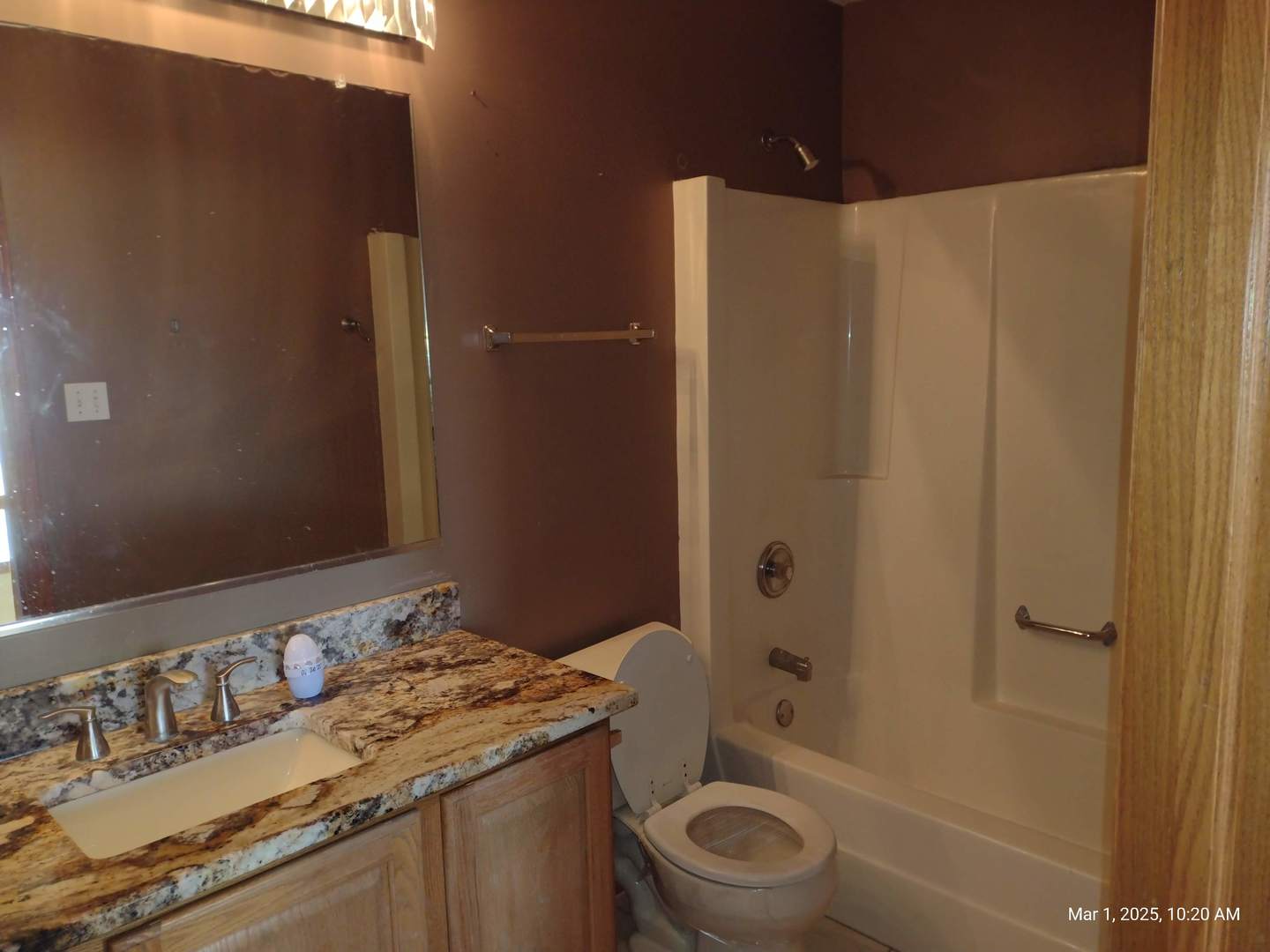 41 Manor Drive Matteson, IL 60443 - Photo 24 of 45 a bathroom with a granite countertop sink toilet and shower