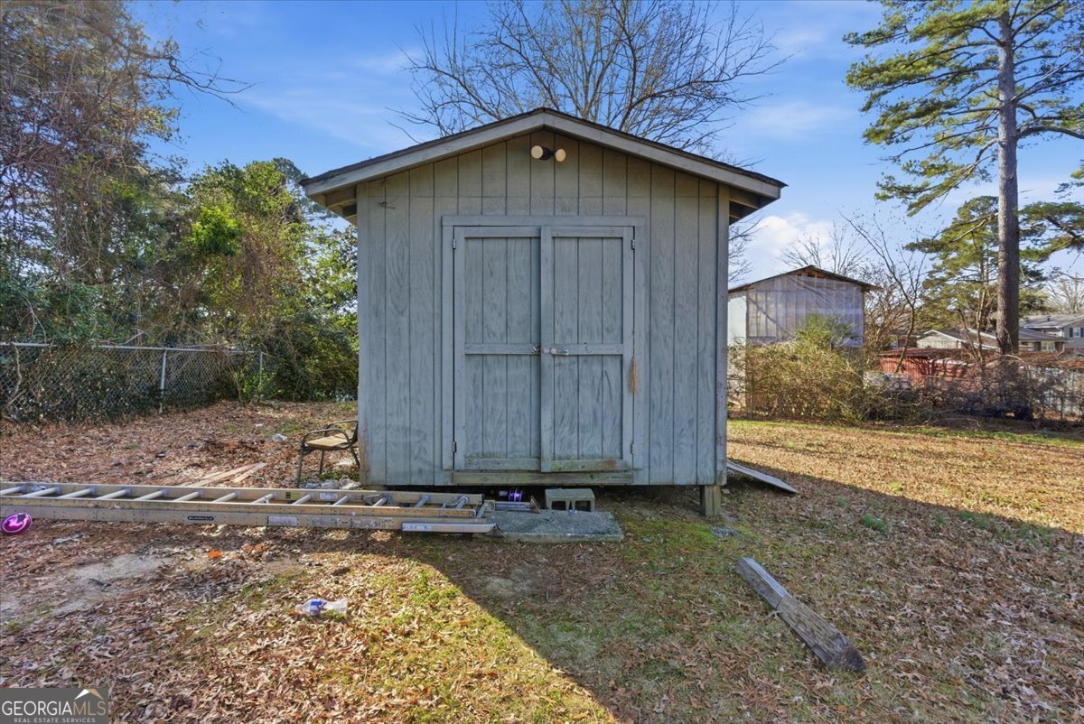 129 George West Road Cedartown, GA 30125 - Photo 28 of 36 a view of backyard of house with wooden fence
