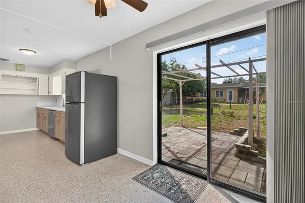 a view of a livingroom with a staircase
