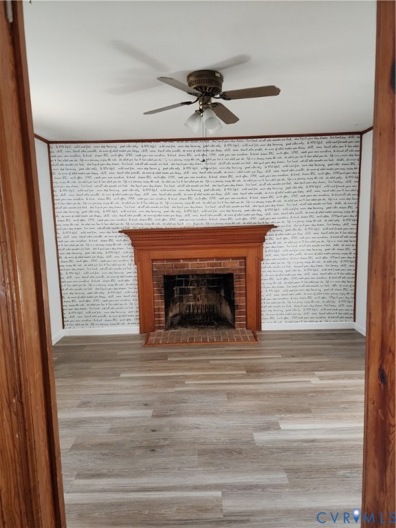 5325 Meadoway Road Richmond, VA 23234 - Photo 14 of 15 Detailed view of brick wall, wood finished floors,