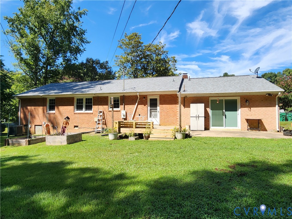 5325 Meadoway Road Richmond, VA 23234 - Photo 15 of 15 Rear view of property featuring brick siding, a ya