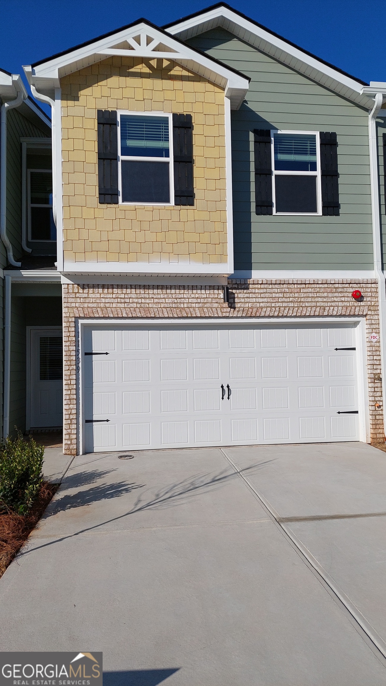 a front view of a house