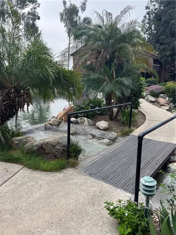 a view of a backyard of the house