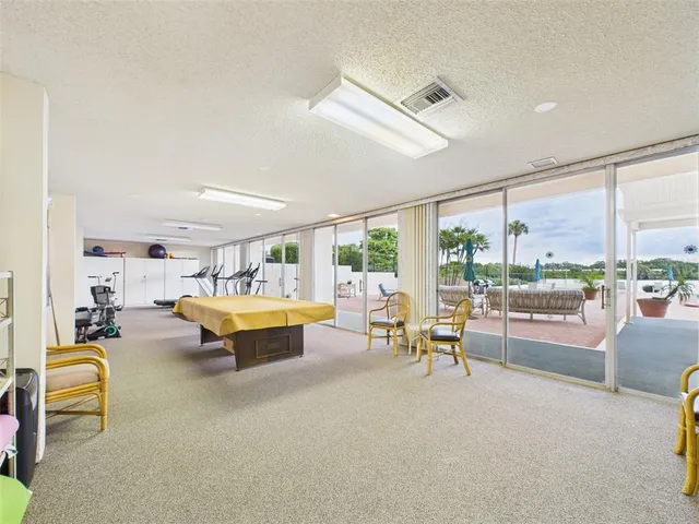 a view of a garden with a houses