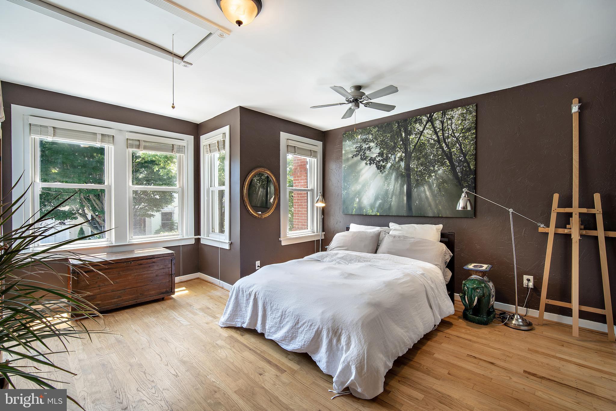 1220 D Street Northeast Washington, DC 20002 - Photo 19 of 33 Classic Hardwood floors & ceiling fan