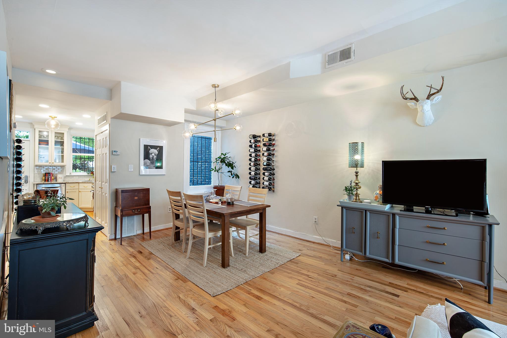 1220 D Street Northeast Washington, DC 20002 - Photo 8 of 33 Living room flows in to Dining Room