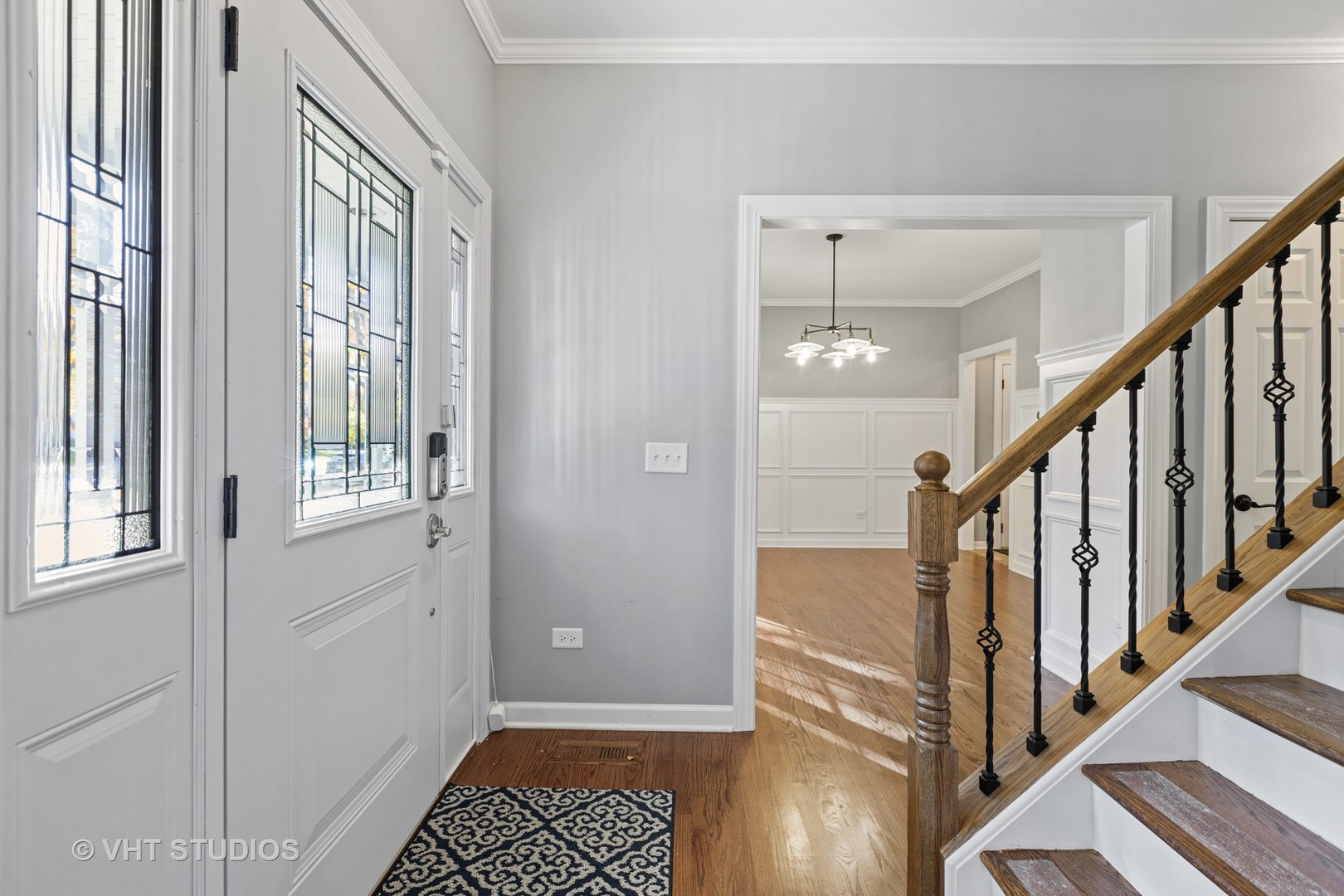 470 Long Hill Road Gurnee, IL 60031 - Photo 4 of 32 a view of entryway with wooden floor and stairs